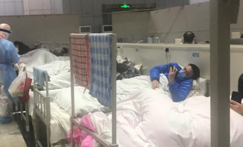 우한의 신종 코로나 확진자 병동