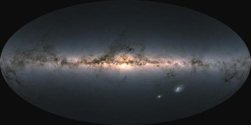 가이아 위성이 관측한 우리 은하 항성의 광도와 색깔을 담은 지도 