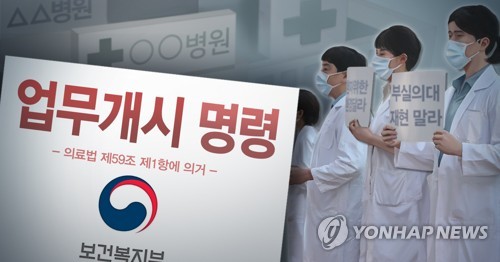 정부 전공의•전임의 업무개시 명령 (PG)