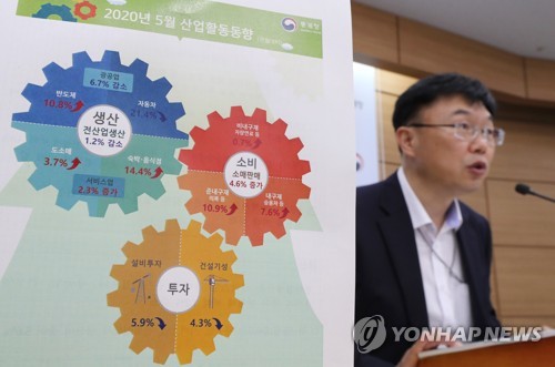 통계청 '5월 생산·투자 감소, 소비는 증가'